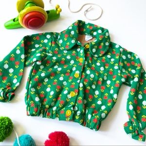Vintage Floral Cardigan - Vintage Girls Clothes, 80s 70s Kids, Christmas Sweater